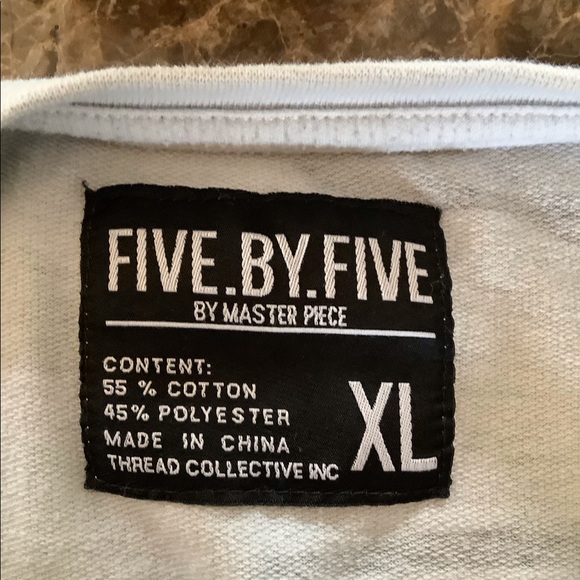 Masterpiece Five by Five Men’s Gray T-Shirt - Picture 3 of 3